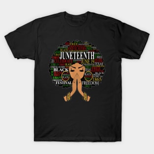 Juneteenth Melanin Black Women Natural Hair EXCLUSIVE T-Shirt